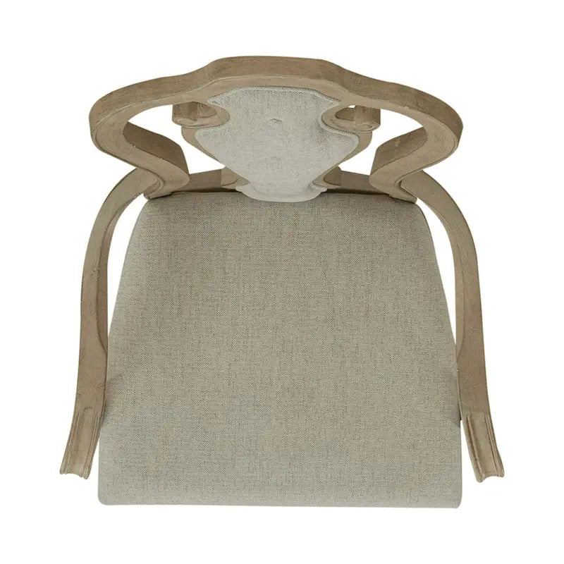 Weathered Bisque Splat Back Upholstered Arm Chair
