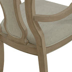 Weathered Bisque Splat Back Upholstered Arm Chair