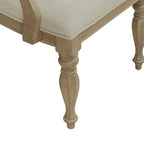 Weathered Bisque Splat Back Upholstered Arm Chair