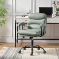 Auberon Modern Faux Leather Swivel Office Chair with Ergonomic Design and Metal Legs by HULALA HOME