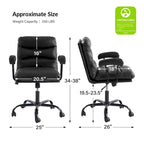 Auberon Modern Faux Leather Swivel Office Chair with Ergonomic Design and Metal Legs by HULALA HOME
