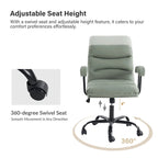 Auberon Modern Faux Leather Swivel Office Chair with Ergonomic Design and Metal Legs by HULALA HOME