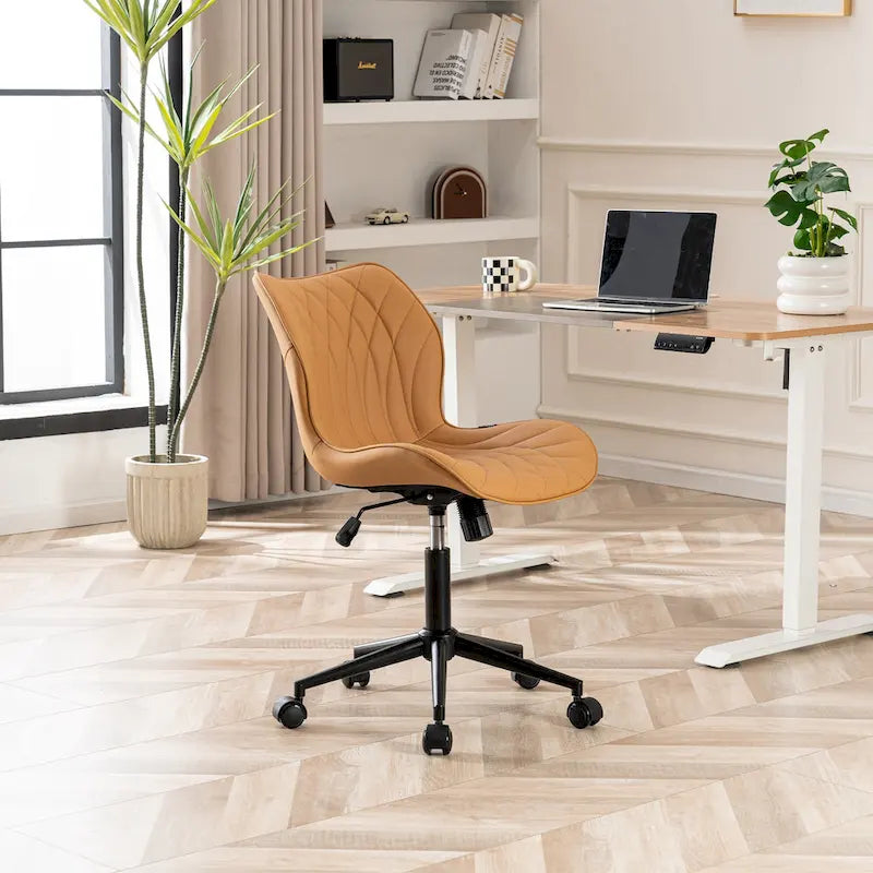 Swivel Armless Desk Chair Office Chairs Makeup Vanity Chair