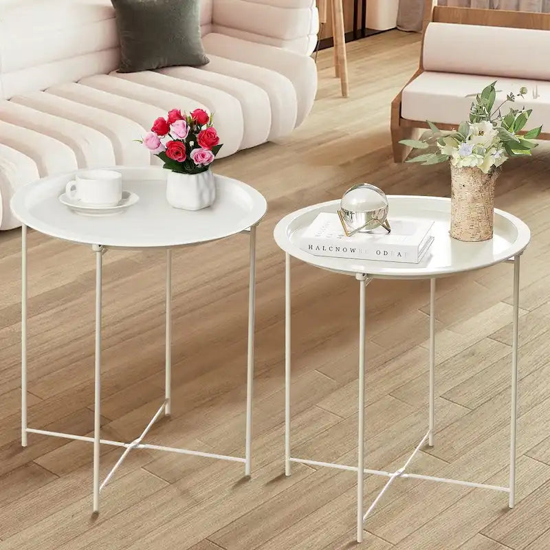 Folding Round TV Tray Tables