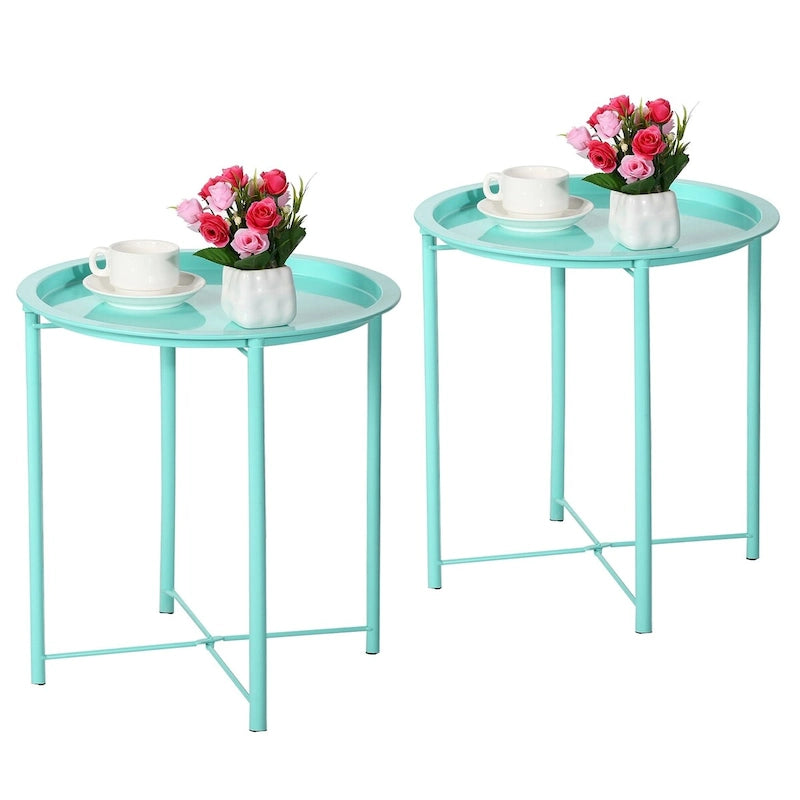 Folding Round TV Tray Tables