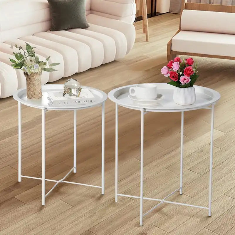 Folding Round TV Tray Tables