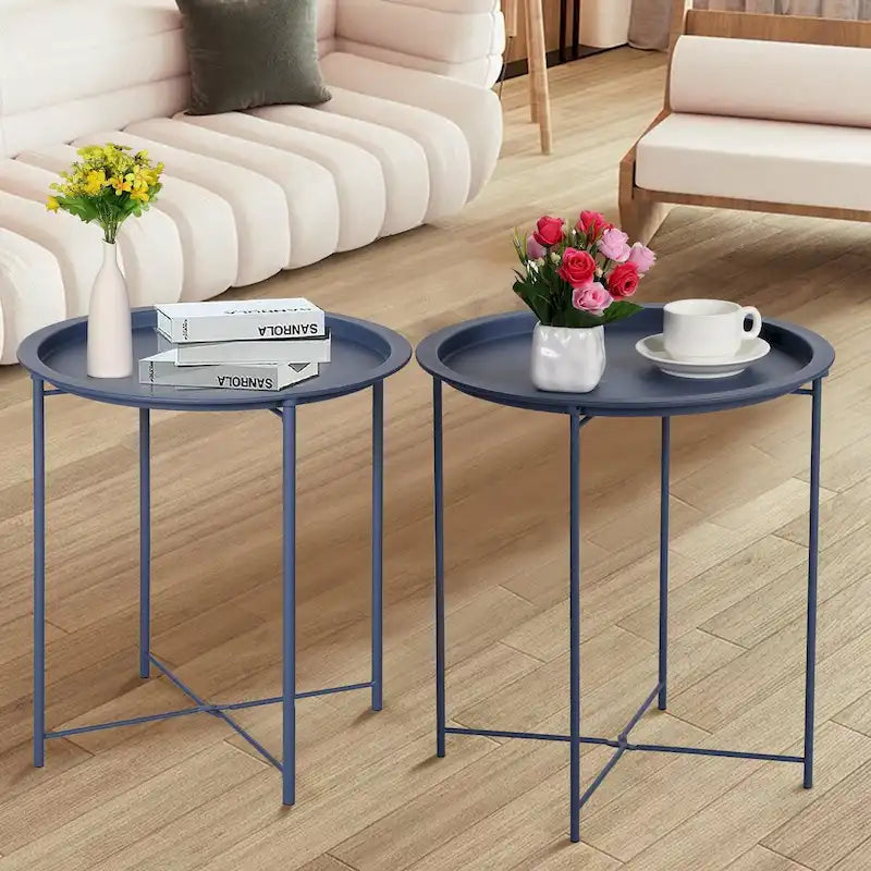 Folding Round TV Tray Tables