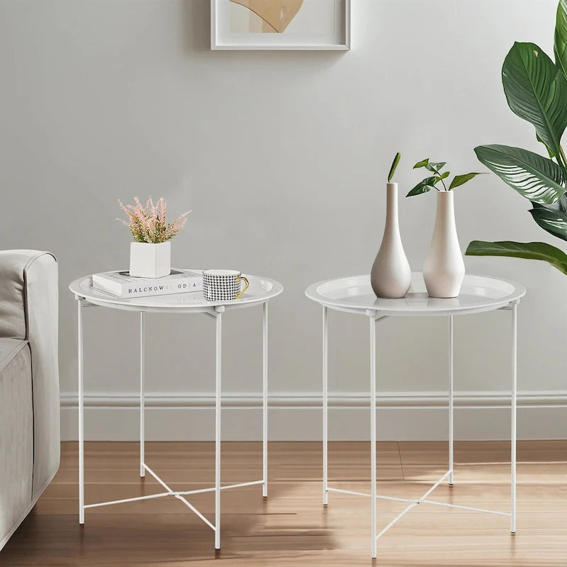 Folding Round TV Tray Tables