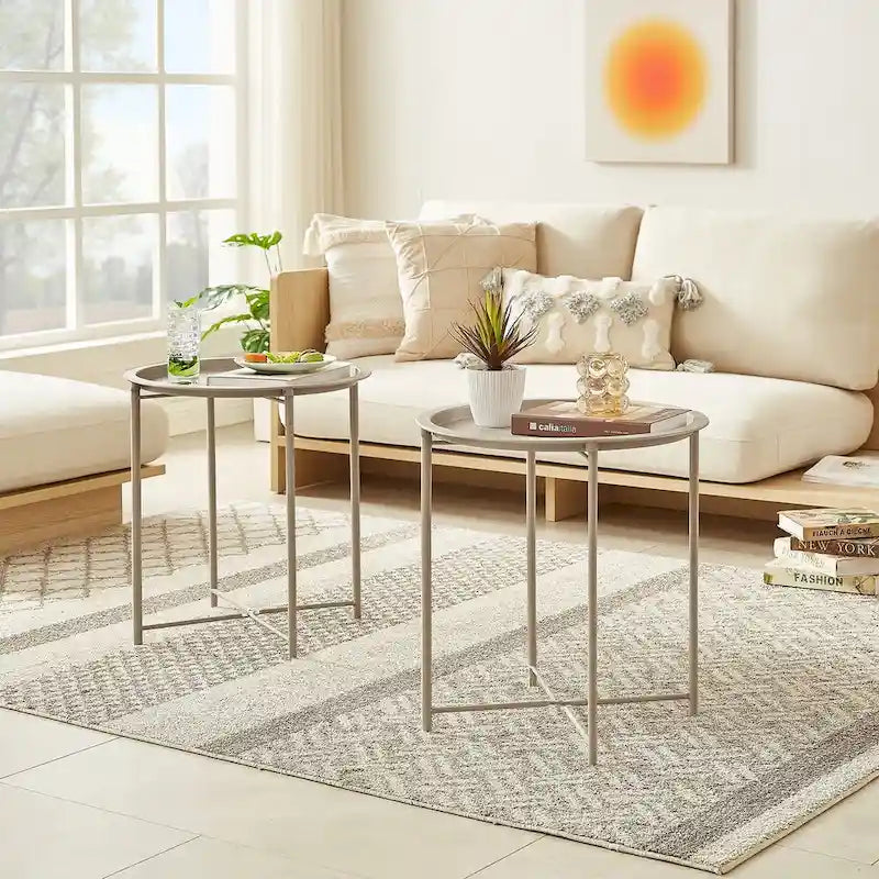 Folding Round TV Tray Tables