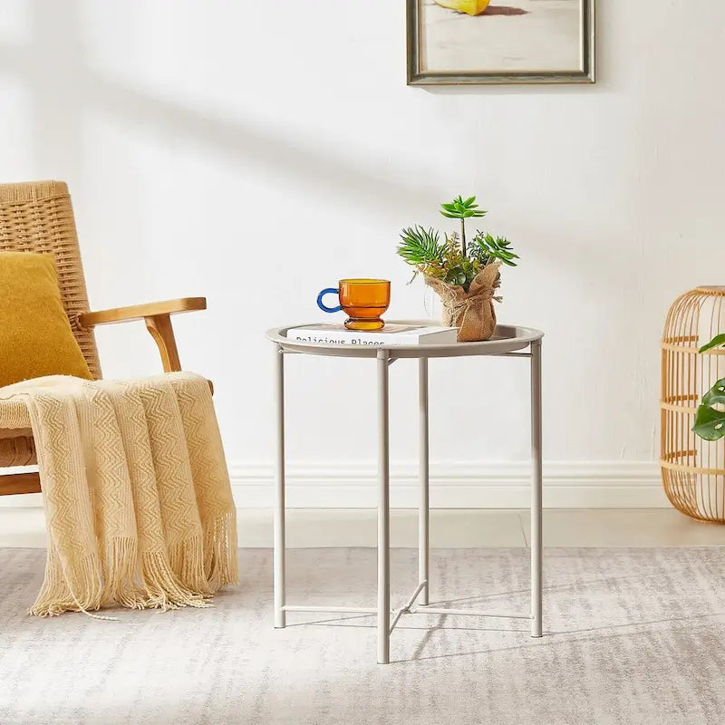 Folding Round TV Tray Tables