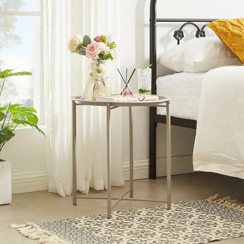 Folding Round TV Tray Tables