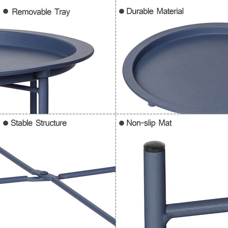 Folding Round TV Tray Tables