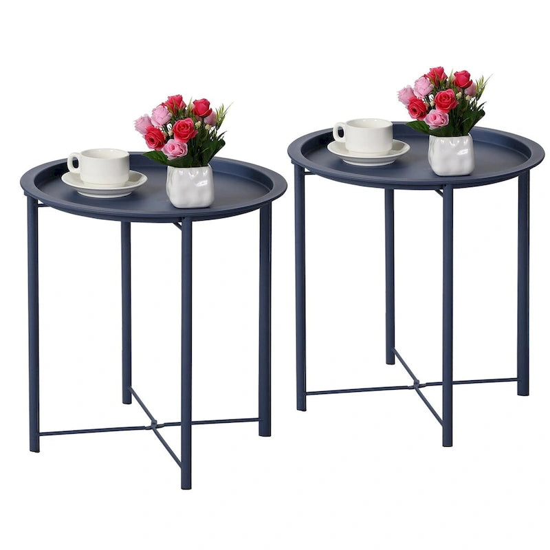Folding Round TV Tray Tables