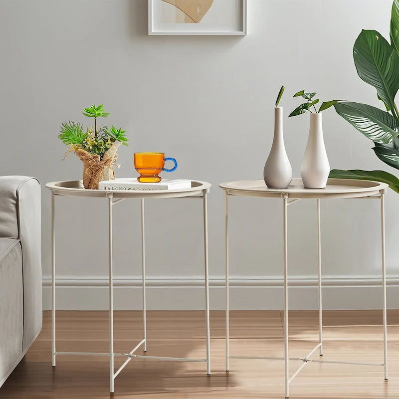 Folding Round TV Tray Tables