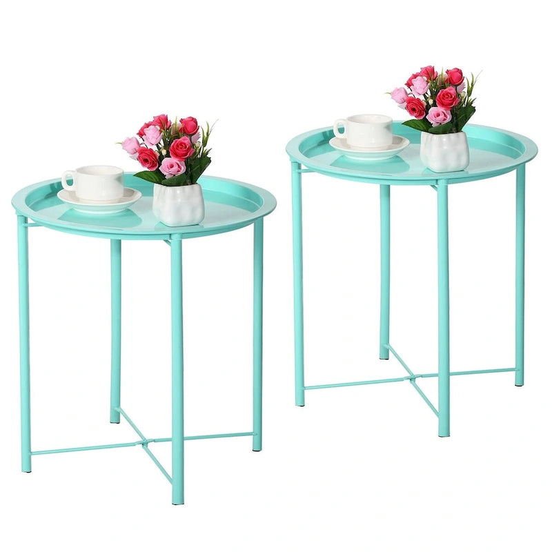 Folding Round TV Tray Tables