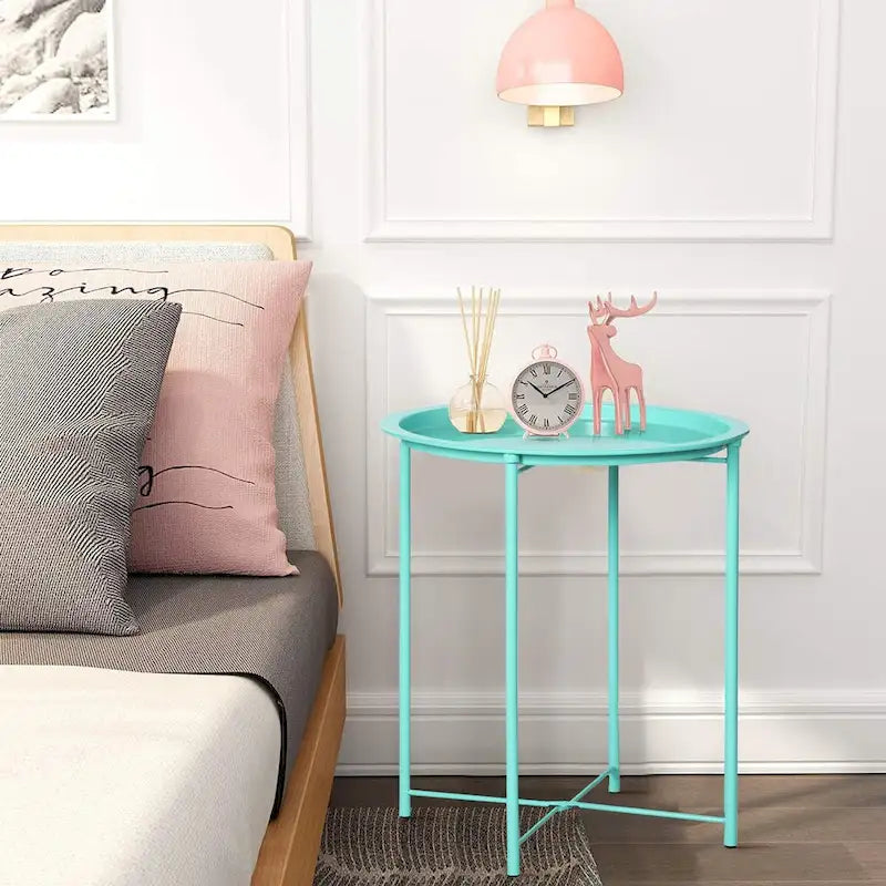 Folding Round TV Tray Tables