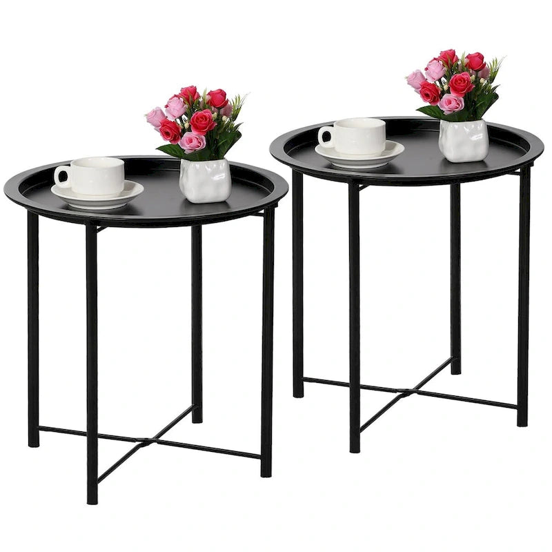 Folding Round TV Tray Tables