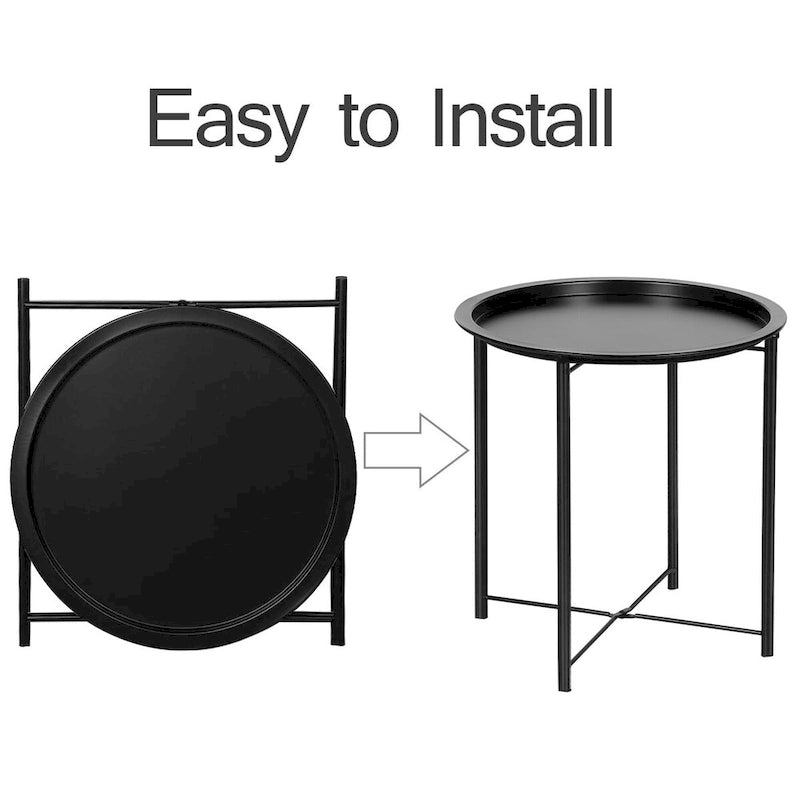 Folding Round TV Tray Tables
