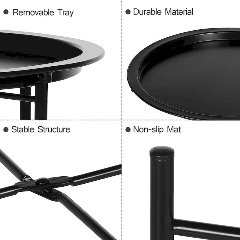 Folding Round TV Tray Tables