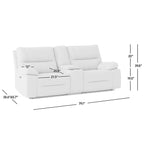 79 2-Piece Leather Power Reclining Loveseat with Console and Cup Holders