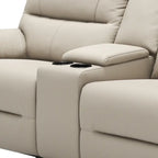 79 Leather Power Reclining Loveseat with Console