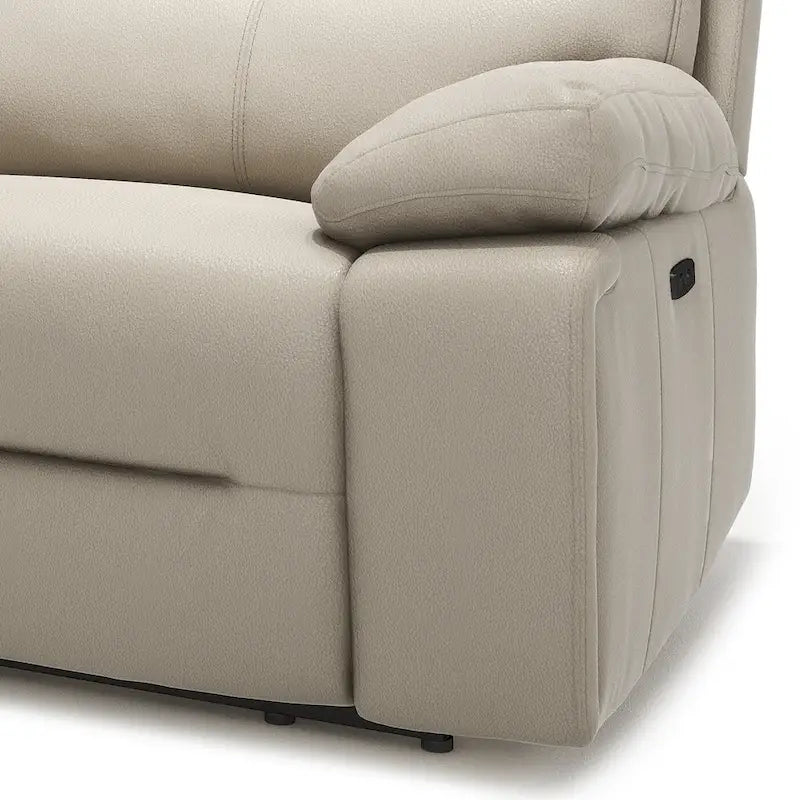 79 Leather Power Reclining Loveseat with Console