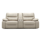 79 Leather Power Reclining Loveseat with Console