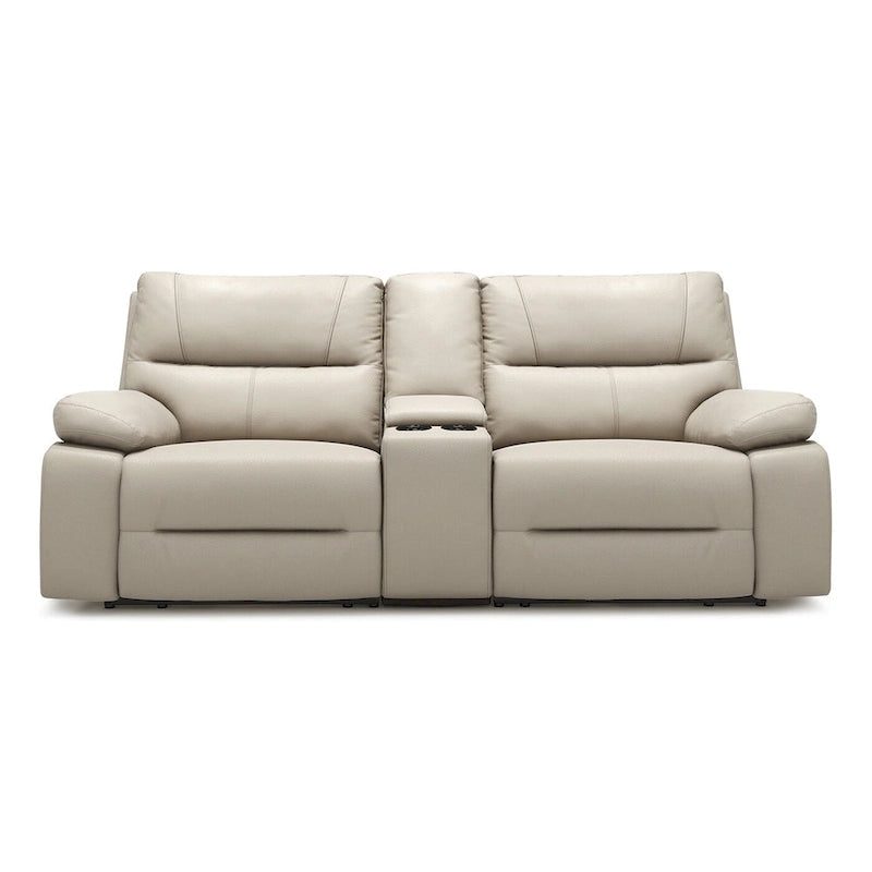 79 Leather Power Reclining Loveseat with Console