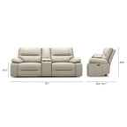 79 Leather Power Reclining Loveseat with Console