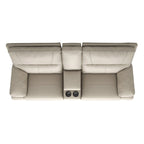 79 Leather Power Reclining Loveseat with Console