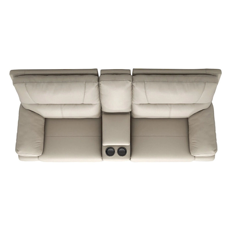 79 Leather Power Reclining Loveseat with Console