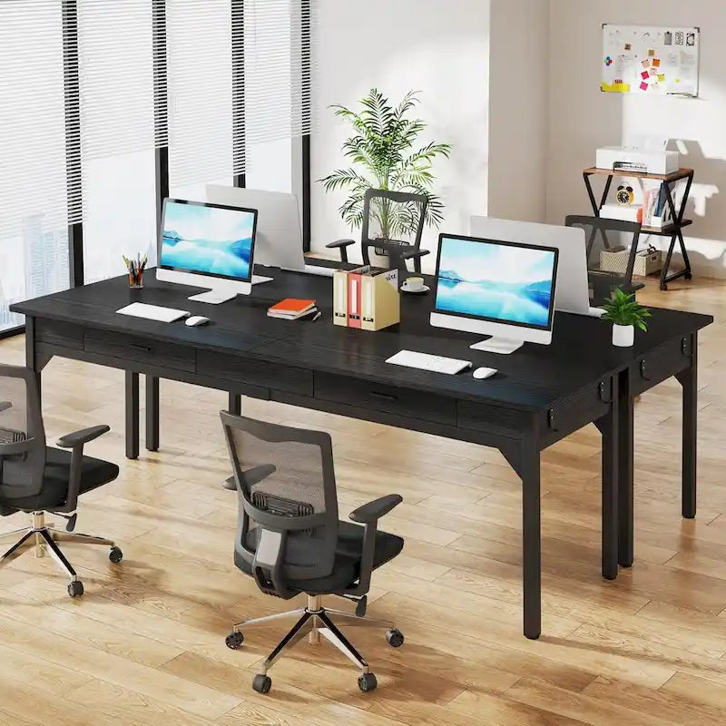 78.7 Inches Extra Long Computer Desk, Two Person Desk for Home Office