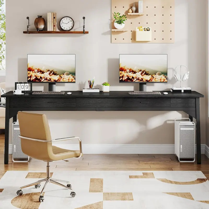 78.7 Inches Extra Long Computer Desk, Two Person Desk for Home Office