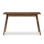 Poly & Bark Etta Office Desk - Solid Wood with Two Softclose Drawers