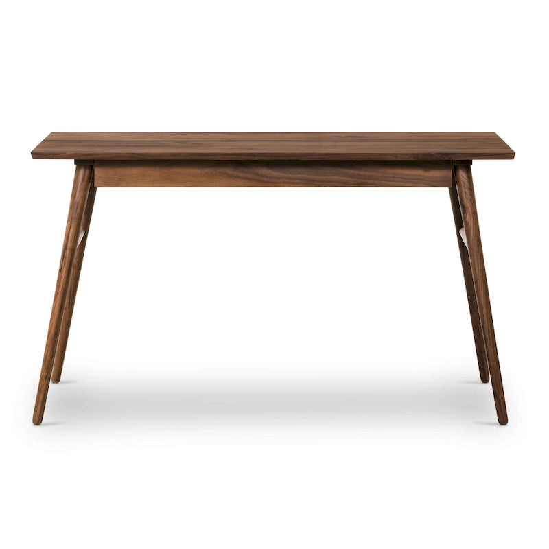 Poly & Bark Etta Office Desk - Solid Wood with Two Softclose Drawers