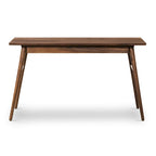 Poly & Bark Etta Office Desk - Solid Wood with Two Softclose Drawers