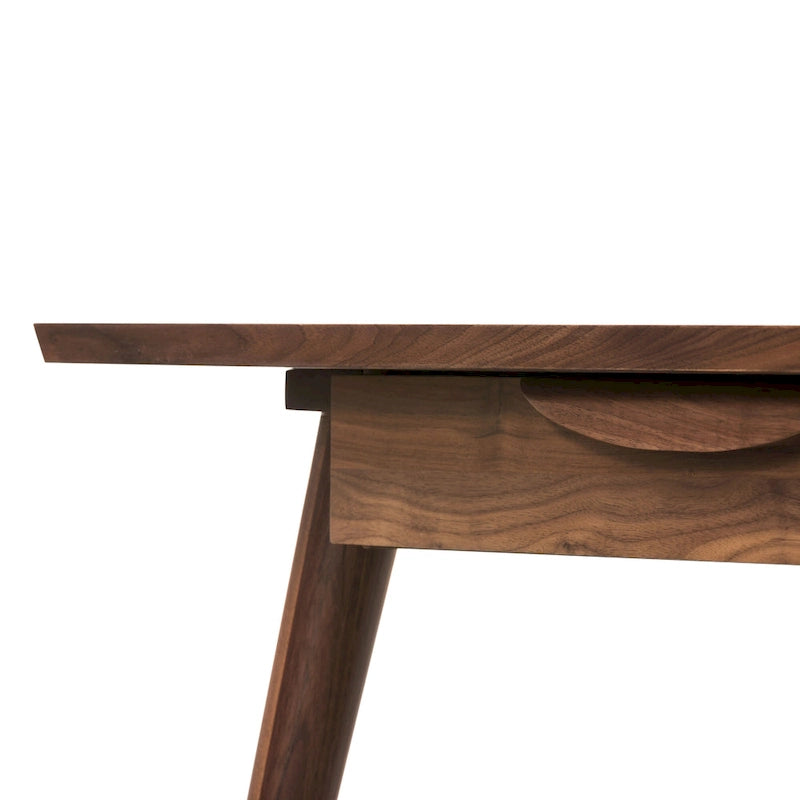 Poly & Bark Etta Office Desk - Solid Wood with Two Softclose Drawers