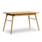Poly & Bark Etta Office Desk - Solid Wood with Two Softclose Drawers