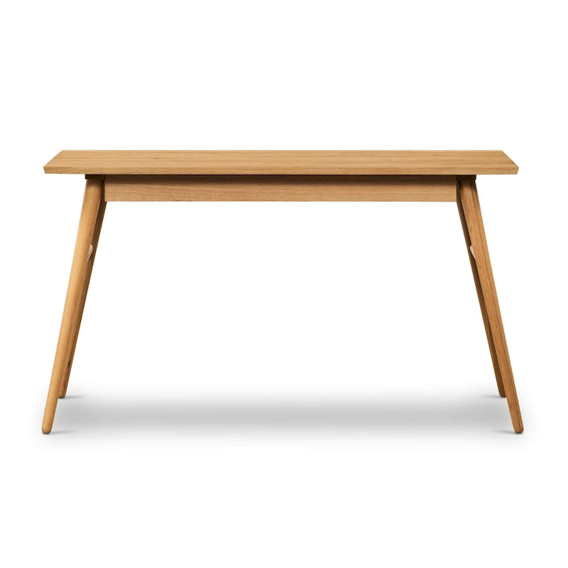 Poly & Bark Etta Office Desk - Solid Wood with Two Softclose Drawers