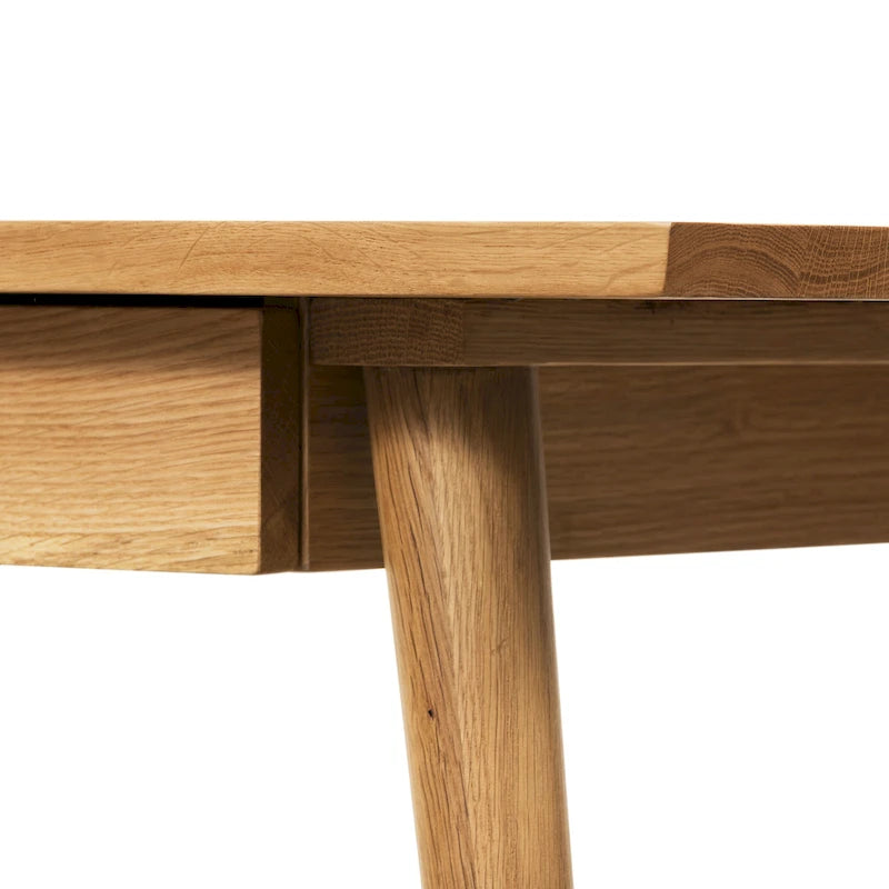 Poly & Bark Etta Office Desk - Solid Wood with Two Softclose Drawers