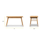 Poly & Bark Etta Office Desk - Solid Wood with Two Softclose Drawers