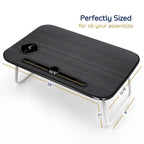 Nestl Adjustable Laptop Bed Tray Table - Portable Lap Desk with Foldable Legs - Space Saving Lapdesk