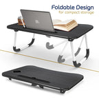 Nestl Adjustable Laptop Bed Tray Table - Portable Lap Desk with Foldable Legs - Space Saving Lapdesk