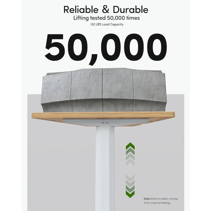 FEZIBO Standing Desk, Electric Stand up Height Adjustable Home Office Table, Sit Stand Desk with Splice Board