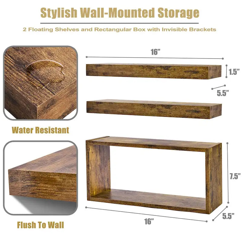 Floating Shelves for Wall - 16L X 5.5W X 7.75H