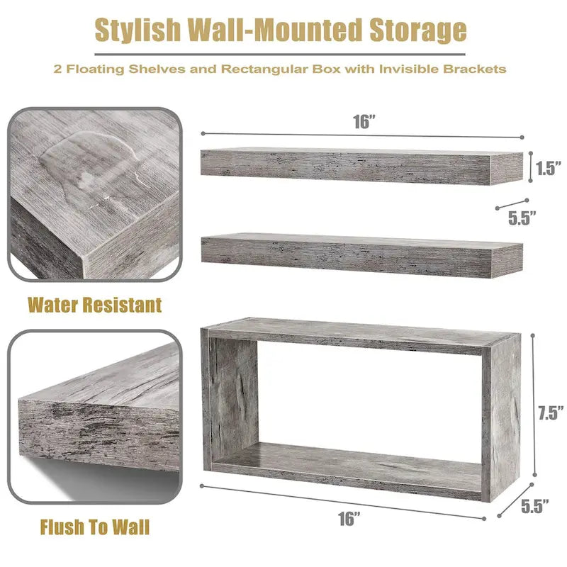 Floating Shelves for Wall - 16L X 5.5W X 7.75H