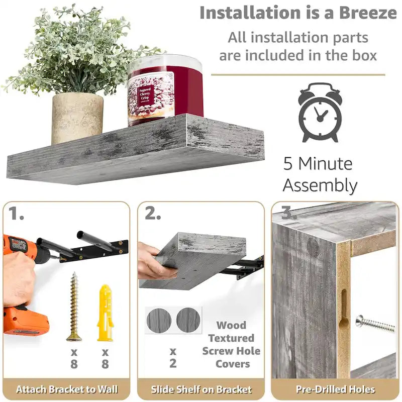 Floating Shelves for Wall - 16L X 5.5W X 7.75H