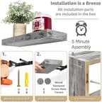 Floating Shelves for Wall - 16L X 5.5W X 7.75H