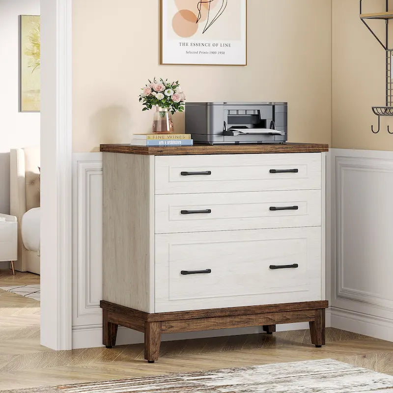 Lateral 3-Drawer File Cabinet for A4/Letter/Legal Size