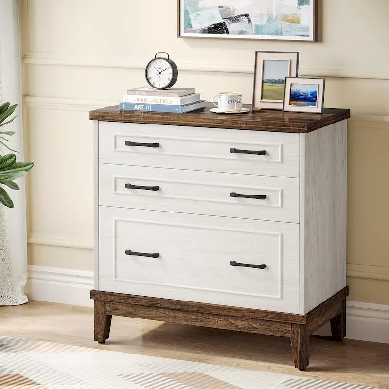 Lateral 3-Drawer File Cabinet for A4/Letter/Legal Size